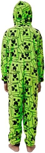 Minecraft Onesie Creeper Boys Onesie Gaming Boys All In One Pyjamas Gamer Kids Pjs Ages 5 To 14 Years