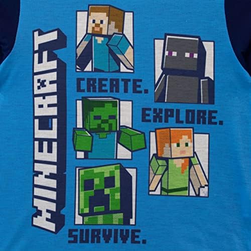 Minecraft Pyjamas Steve & Creeper Boys Pjs Long Sleeve Boys' Pyjama Sets Gamer Pj Set For Kids