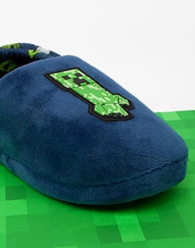 Minecraft Slippers For Boys Various Styles Kids Blue Navy Black Sequin Creeper Boys House Shoes Children & Teens Gaming Footwear Merchandise