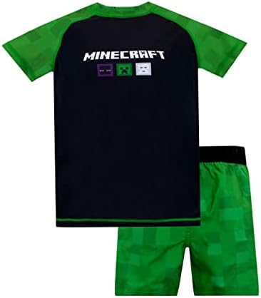 Minecraft Swim Shorts Set Boys Swim Set Gaming Boys Swimming Costume Ages 5 To 13