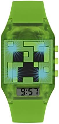 Minecraft Unisex Kid's Digital Analog Quartz Watch with Rubber Strap MIN4014
