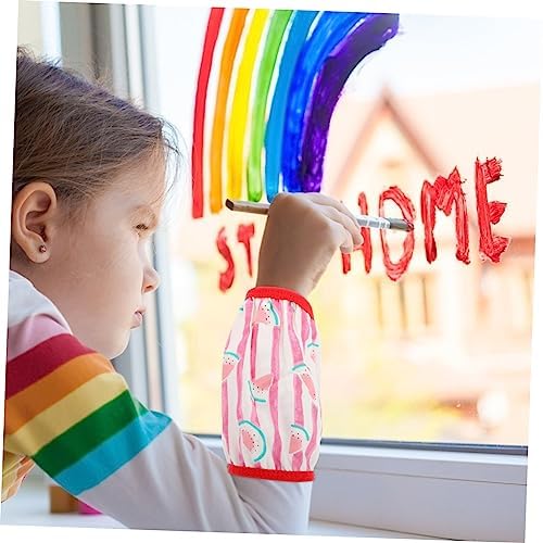 Minkissy 3pairs Anti-fouling Arm Oversleeves Cartoon Design For Boy Girl Flexible Cotton Protective Sleeves For Comfortable And Easy To Clean