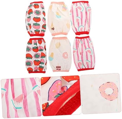 Minkissy 3pairs Anti-fouling Arm Oversleeves Cartoon Design For Boy Girl Flexible Cotton Protective Sleeves For Comfortable And Easy To Clean