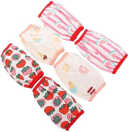 minkissy 3pairs Anti-fouling Arm Oversleeves Cartoon Design for Boy Girl Flexible Cotton Protective Sleeves for Comfortable and Easy to Clean