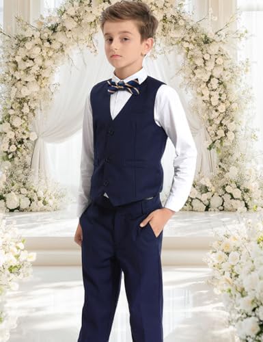 Mintgreen 2pcs Boys' Suits Set Waistcoat & Trousers 5-13 Years