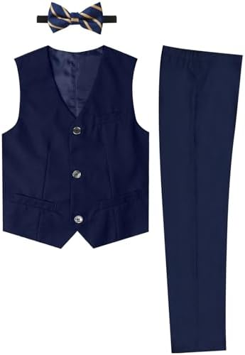 mintgreen 2pcs Boys' Suits Set Waistcoat & Trousers 5-13 Years