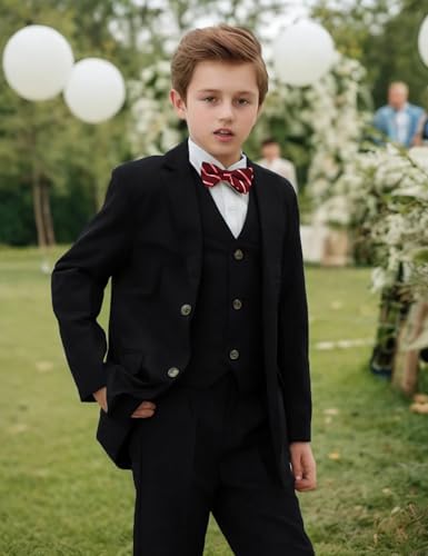 Mintgreen Boys Blazer Kid V Neck Wedding Regular Fit Suit Jacket 7-14 Years