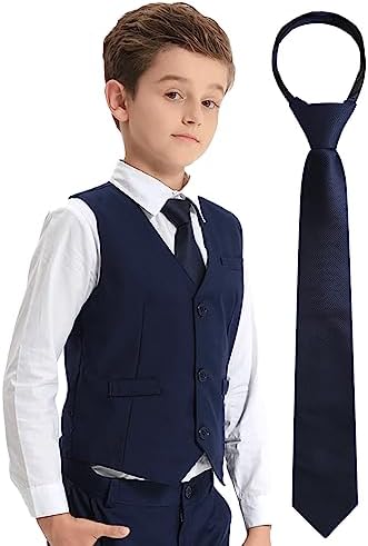 mintgreen Toddler Kids Youth Boys Girls Neckties Adjustable Zipper Pre-tied Tie 5-14 Years Old