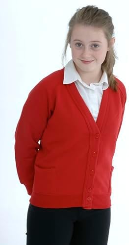 Miss Chief Girls School Cardigan Fleece Sweatshirt Uniform Schoolwear Age 2 3 4 5 6 7 8 9 10 11 12 13 14 + Adult Sizes