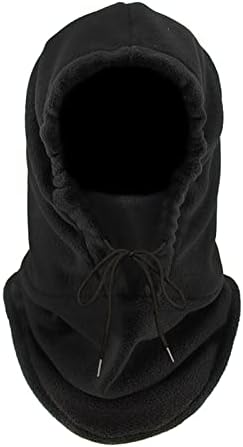 MIVAIUN Windproof Skimask Balaclava Mask Hood Hat Black Thermal Fleece Face Masks Hat Snood Neck Warmer Ski Face Scarf Snood Thermal for Men Women One Size for Moto Ski Cycling