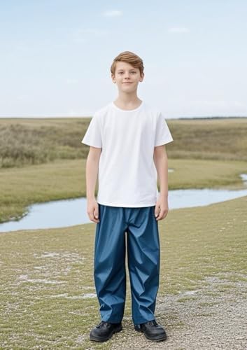 MIXLAC Boys Rain Trousers Kids Waterproof Over Pants