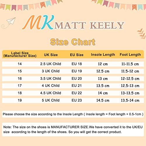 MK MATT KEELY Baby Boys Girls First Walking Shoes Toddler Anti-Slip Soft PU Leather Prewalker Sneakers