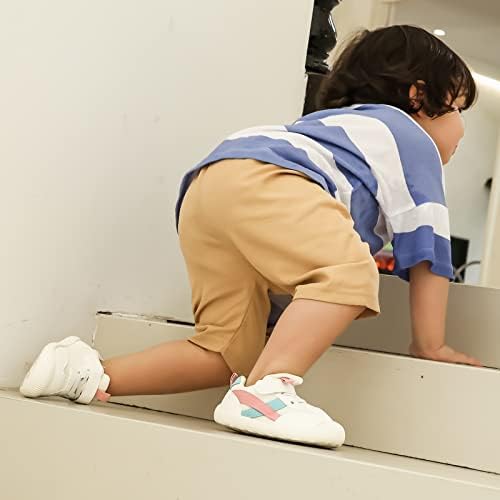 MK MATT KEELY Baby Boys Girls First Walking Shoes Toddler Anti-Slip Soft PU Leather Prewalker Sneakers