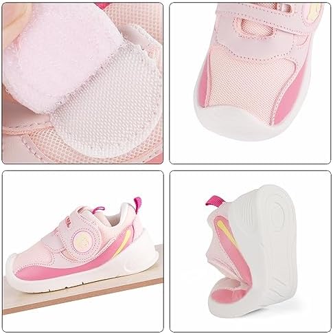 MK MATT KEELY Baby Boys Girls First Walking Shoes Toddlers Breathable Mesh Pre Walker Trainers With Anti-Slip Rubber Sole