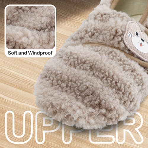 MK MATT KEELY Baby Boys Girls Winter Shoes Toddlers Cosy House Slippers Baby Warm Barefoot Shoes With Soft Anti-Slip Sole