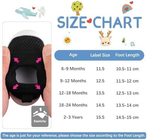 MK MATT KEELY Baby Shoes Boys Girls Sock Shoes Toddlers Pre Walkers First Walking Shoes With Anti Slip Rubber Sole