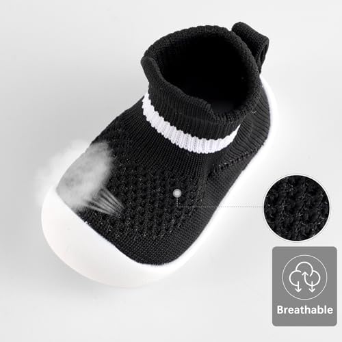 MK MATT KEELY Baby Shoes Boys Girls Sock Shoes Toddlers Pre Walkers First Walking Shoes With Anti Slip Rubber Sole