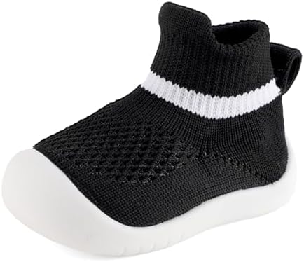 MK MATT KEELY Baby Shoes Boys Girls Sock Shoes Toddlers Pre Walkers First Walking Shoes with Anti Slip Rubber Sole