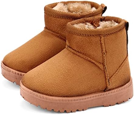 MK MATT KEELY Baby Winter Booties For Toddlers Kids Boy Girl Warm Snow Boots Plush Shoes With Soft Rubber Sole