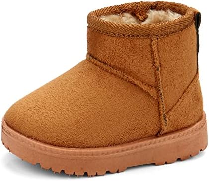 MK MATT KEELY Baby Winter Booties for Toddlers Kids Boy Girl Warm Snow Boots Plush Shoes with Soft Rubber Sole