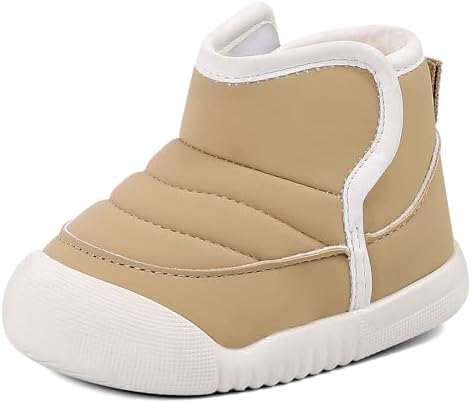 MK MATT KEELY Baby Winter Boots Toddlers Waterproof Snow Booties Boys Girls Warm Fleece Shoes with Anti-Slip Rubber Sole