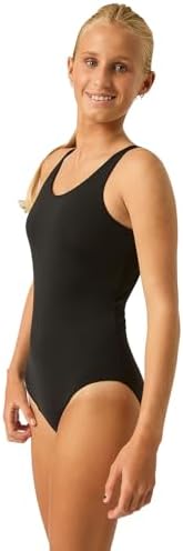 Modibodi Teen Swimwear Racerback One Piece - Light Moderate Absorbency Black