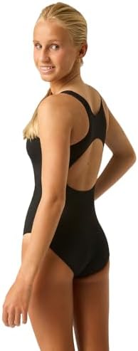 Modibodi Teen Swimwear Racerback One Piece - Light Moderate Absorbency Black