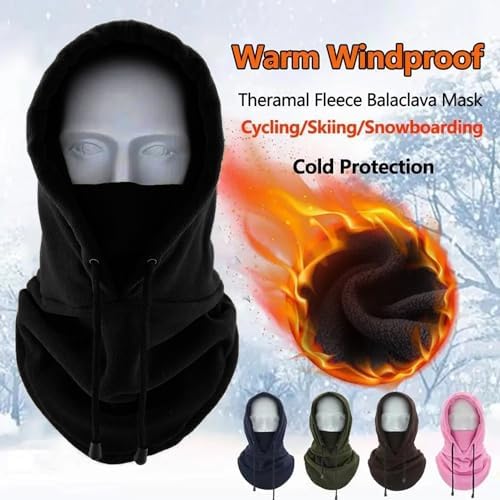MOFIC Winter Balaclavas For Women Men Soft Warm Adjustable Hood Hat Skiing Face Cover Neck Warmer Snood Neck Gaiter For Running Skiing Cycling Motorbikes Hiking