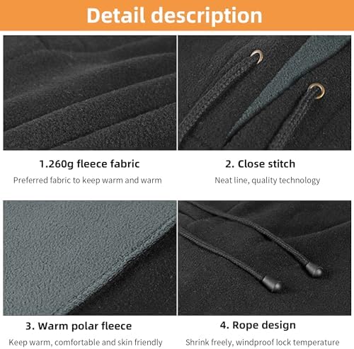 MOFIC Winter Balaclavas For Women Men Soft Warm Adjustable Hood Hat Skiing Face Cover Neck Warmer Snood Neck Gaiter For Running Skiing Cycling Motorbikes Hiking