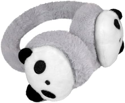 Moonlove Kids Adjustable Earmuffs Winter Warm Plush Lovely Cartoon Panda Ear Cover Soft Windproof Coldproof Thermal Ear Warmer Protection For Children Boys Girls Over 5 Years Old