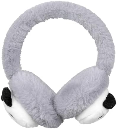 Moonlove Kids Adjustable Earmuffs Winter Warm Plush Lovely Cartoon Panda Ear Cover Soft Windproof Coldproof Thermal Ear Warmer Protection For Children Boys Girls Over 5 Years Old