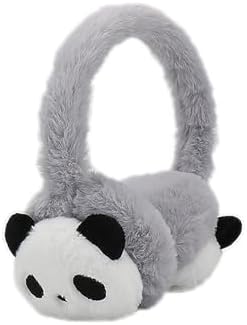 Moonlove Kids Adjustable Earmuffs Winter Warm Plush Lovely Cartoon Panda Ear Cover Soft Windproof Coldproof Thermal Ear Warmer Protection for Children Boys Girls Over 5 Years Old