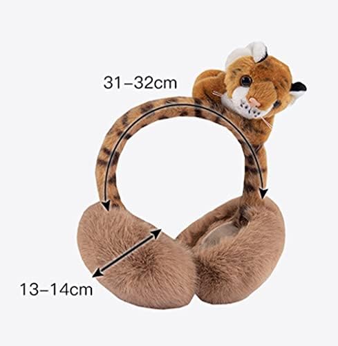 Moonlove Kids Lovely Tiger Earmuffs Ear Cover Cute Cartoon Foldable Soft Fluffy Autumn Winter Thermal Ear Warmer Protection Wrap Adjustable For Children Boys Girls Over 6 Years Old Adult