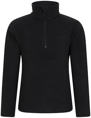 Mountain Warehouse Camber Kids Coral Fleece Top - Lightweight Quick Drying Breathable Sweatshirt For Outdoor Activities - Unisex Suitable For Winter Layering