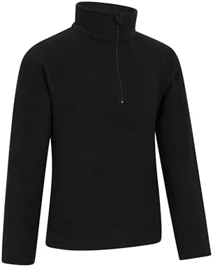 Mountain Warehouse Camber Kids Coral Fleece Top - Lightweight Quick Drying Breathable Sweatshirt For Outdoor Activities - Unisex Suitable For Winter Layering