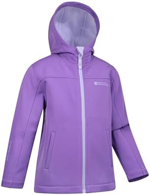 Mountain Warehouse Exodus Kids Softshell Jacket - Breathable Wind & Water Resistant Fleece Lined Coat For Boys & Girls - Autumn Winter Hiking