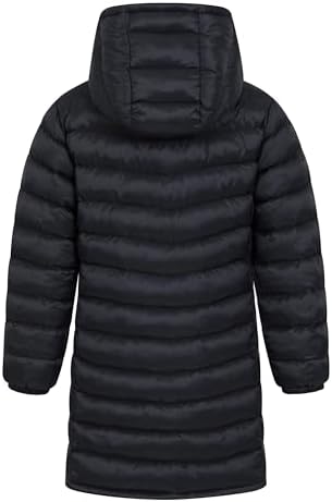 Mountain Warehouse Florence Kids Long Padded Jacket - Lightweight Overcoat Soft & Warm Puffer Coat With Hood Childrens Outerwear - Travel & Outdoors