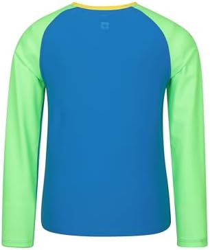 Mountain Warehouse Kids Rash Vest - UV Protection Rash Guard Long Sleeves Childrens Rash Shirt Flat Seams Quick Drying Stretch Fabric - Ideal For Swimming