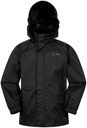 Mountain Warehouse Pakka Kids Waterproof Jacket - Wind Resistant Lightweight Breathable Rain Coat For Girls & Boys Packaway Bag - For Rain Autumn Winter