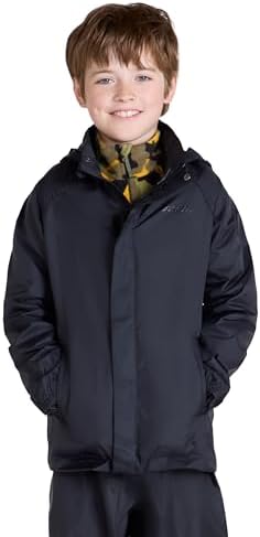 Mountain Warehouse Pakka Kids Waterproof Jacket - Wind Resistant Lightweight Breathable Rain Coat for Girls & Boys Packaway Bag - For Rain Autumn Winter