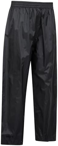 Mountain Warehouse Pakka Kids Waterproof Over Trousers - Taped Seams Rain Pants Lightweight Rip-Stop Packaway Bag - For Autumn Winter Walking Travelling
