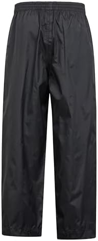 Mountain Warehouse Pakka Kids Waterproof Over Trousers - Taped Seams Rain Pants Lightweight Rip-Stop Packaway Bag - For Autumn Winter Walking Travelling