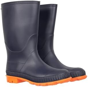 Mountain Warehouse Plain Kids Wellies - Waterproof Soft Jersey Lined Wellington Boots Gripped Sole Boys & Girls - Spring Summer Rain School Outdoors