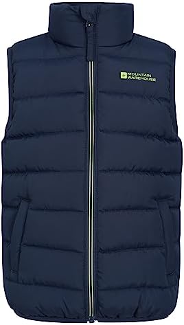 Mountain Warehouse Rocko Kids Padded Gilet - Water Resistant Coat with Microfibre Padding & Front Pockets Boys & Girls - Autumn Winter & Outdoors