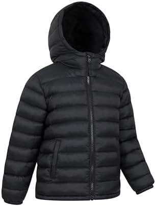 Mountain Warehouse Seasons Fur-Lined Kids Padded Jacket - Lightweight Warm & Water-resistant Puffer Coat Boys & Girls - For Autumn Winter School & Outdoors