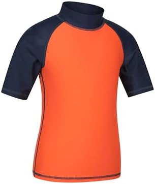 Mountain Warehouse Short Sleeves Kids Rash Vest - UPF50+ Sun Protection Rash Guard Fast Dry Flat Seams Childrens Top - For Spring Summer Swimming
