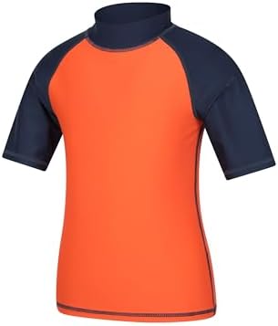 Mountain Warehouse Short Sleeves Kids Rash Vest - UPF50+ Sun Protection Rash Guard Fast Dry Flat Seams Childrens Top - For Spring Summer Swimming
