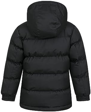 Mountain Warehouse Snow Padded Kids Puffer Jacket - Water Resistant Coat Fleece Lined Hood Adjustable Cuffs Side Pockets - Autumn Winter & Outdoors