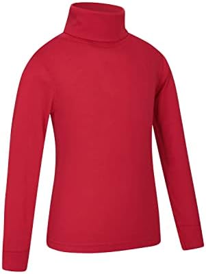 Mountain Warehouse Talus Kids Roll Neck Top - Quick Wicking Jumper Easy Care Turtle Neck Tee Warm Thermal Baselayer Lightweight - For Winter Walking Hiking