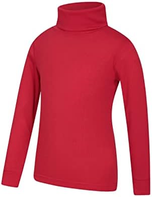 Mountain Warehouse Talus Kids Roll Neck Top - Quick Wicking Jumper Easy Care Turtle Neck Tee Warm Thermal Baselayer Lightweight - For Winter Walking Hiking